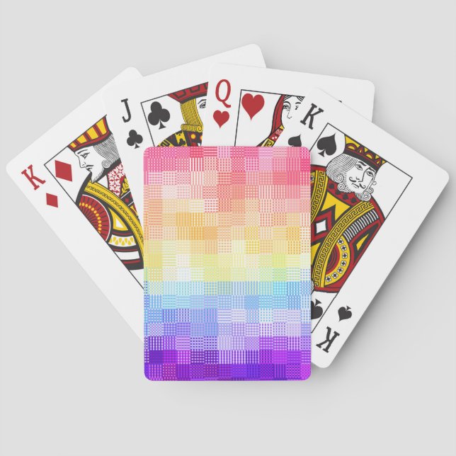 Retro Boho Funky Excentrisk Xenogenus Karo Stolt Casinokort (Baksidan)