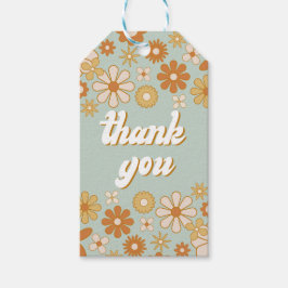 Retro Boho Groovy One Hippie Tack Presentetikett