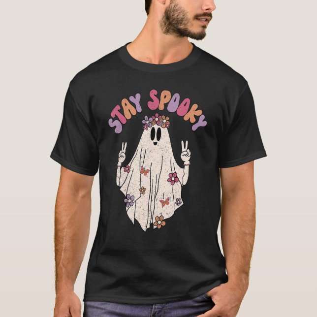 Retro Boho Hippie Stanna Blommigten Ghost Hallowed T Shirt (Framsida)