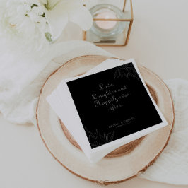 Retro Boho Kärlek Latter och Lyckligt Alltid Efter Pappersservett