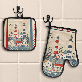 Retro Boho Lighthouse Nautical