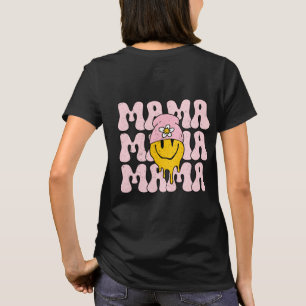 Retro Boho Mamma, Cute Smile Lycklig Ansikte T Shirt