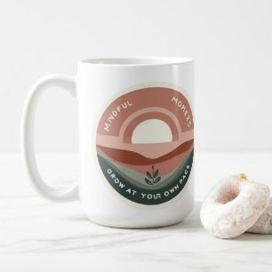 Retro Boho Mindfulla Ögonblick Klistermärke - Väx Kaffemugg