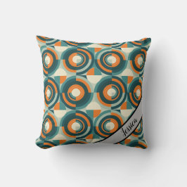 Retro Boho Mönster Anpassade Namn Kudde