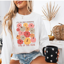 Retro Boho Pumpkins med Fall Quote T Shirt