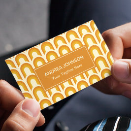 Retro Boho Rainbow Arch Mönster 1960 s 1970-talet  Visitkort