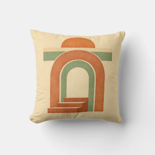 Retro Boho Regnbåge Båge Minimalistisk Design Kudde