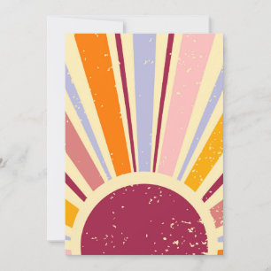 Retro boho sol inbjudningar