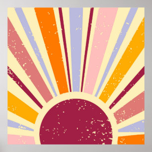 Retro boho sol poster