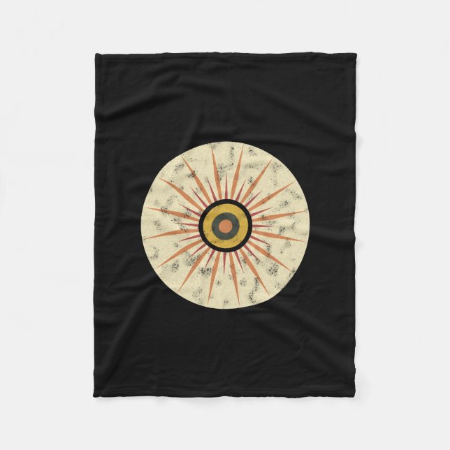 Retro Boho Solstråledesign Fleecefilt (Framsidan)