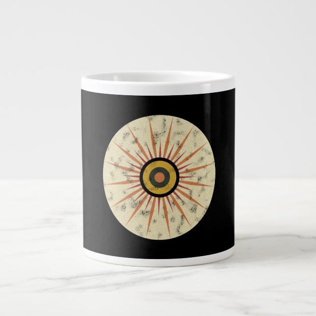 Retro Boho Solstråledesign Jumbo Mugg (Framsidan)