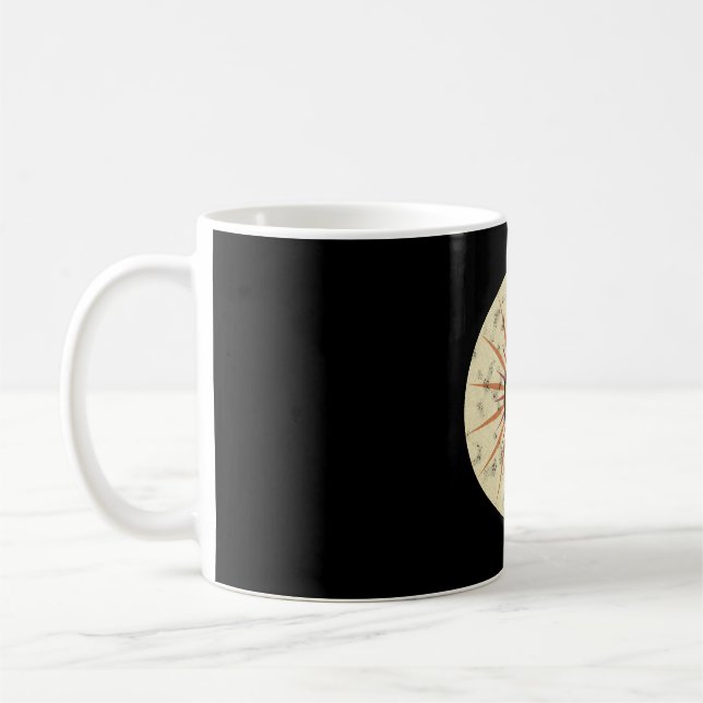Retro Boho Solstråledesign Kaffemugg (Vänster)