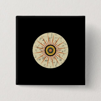 Retro Boho Solstråledesign Knapp