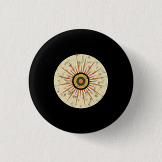 Retro Boho Solstråledesign Knapp