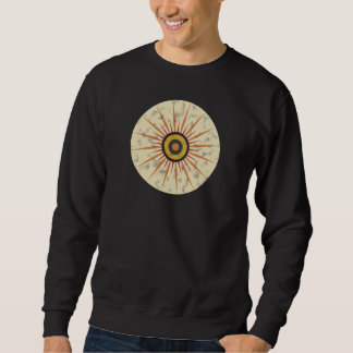Retro Boho Solstråledesign Lång Ärmad Tröja