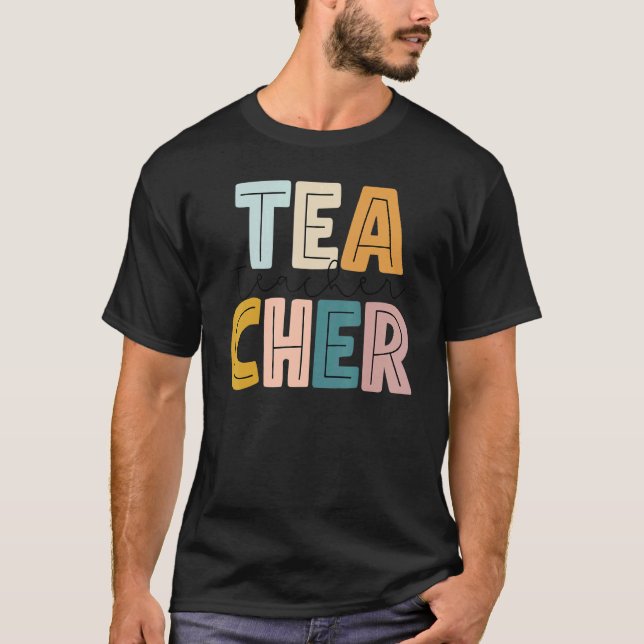 Retro Boho Stil Lärare Back to school 1 T Shirt (Framsida)