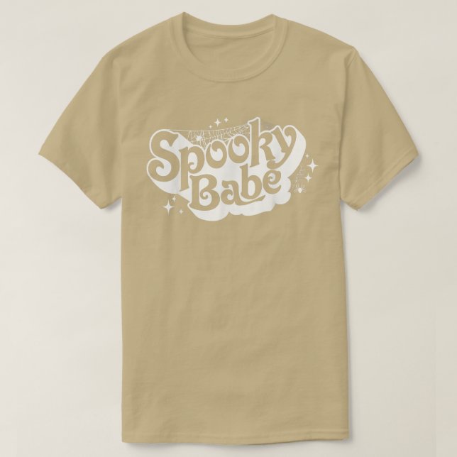 Retro Boho Stil Spooky Babe Spooky Season Funny H T Shirt (Design framsida)
