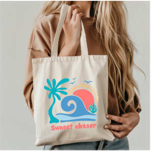 Retro Boho Summer Sunset Chaser Tygkasse