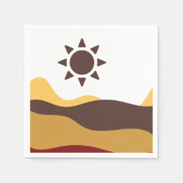 Retro Boho Sun Pappersservett