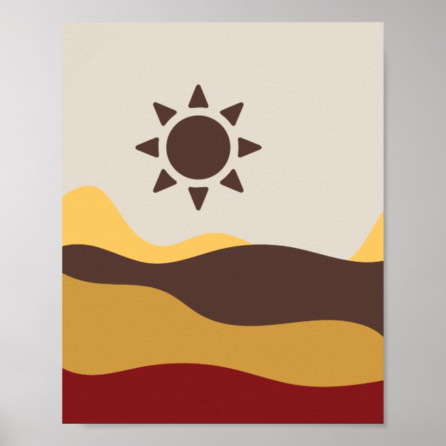 Retro Boho Sun Poster (Framsidan)