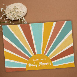 Retro Boho Sunshine Baby Shower Gästböcker