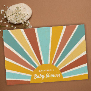 Retro Boho Sunshine Baby Shower Gästböcker