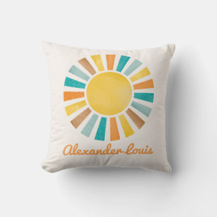 Retro Boho Sunshine Pojke Nursery Kudde