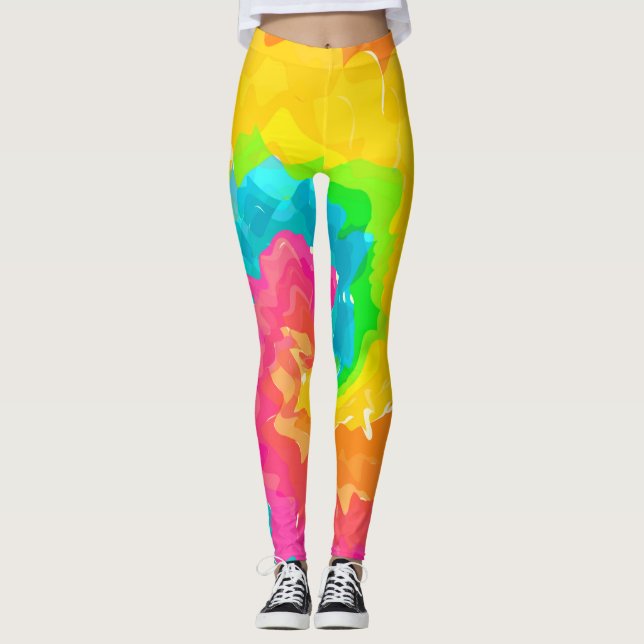 retro boho tie dye leggings (Framsida)