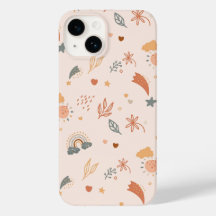 Retro Boho Watercolor Rainbow Neutralt