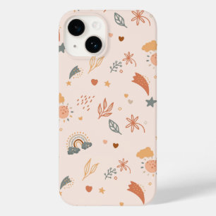 Retro Boho Watercolor Rainbow Neutralt