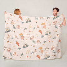 Retro Boho Watercolor Rainbow Neutralt