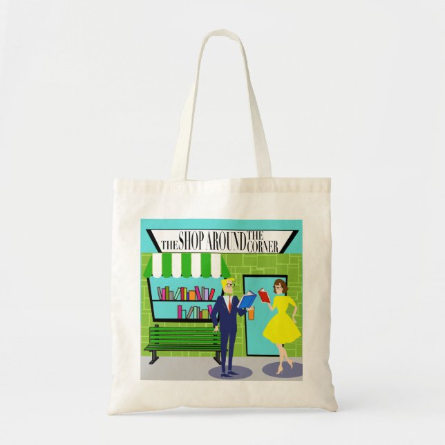 Retro Bok Älskare Tote Bag Tygkasse (Framsidan)