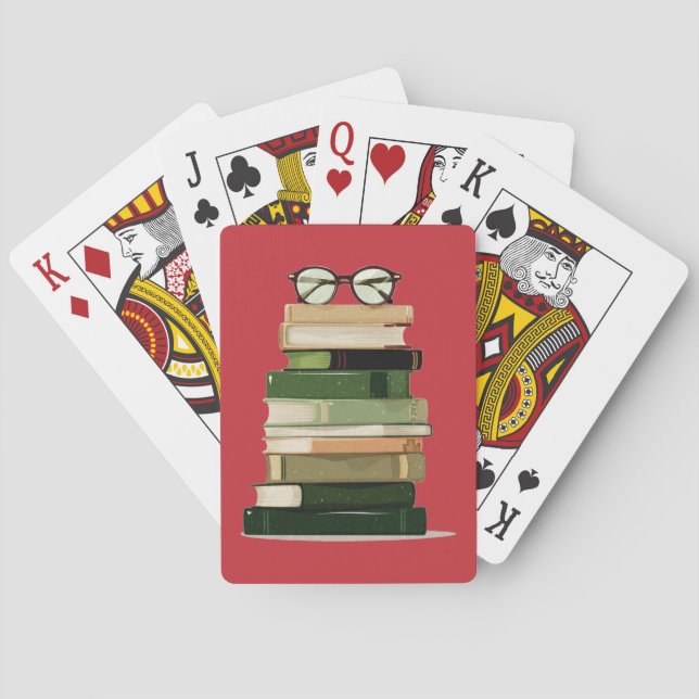 Retro bokälskare casinokort (Baksidan)