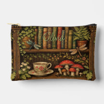 Retro bokhylla trollsländor kaffe blommor