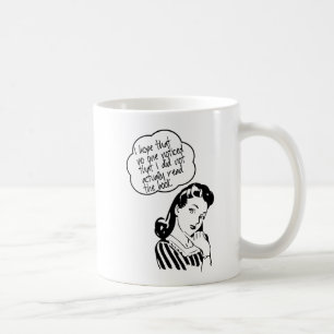 Retro bokklubb - jag hoppas - kaffemugg