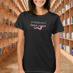 Retro-bokmask som läser älskare t shirt