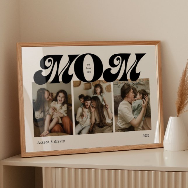 Retro Bold Mamma 3 Foto Collage Poster (Skapare uppladdad)
