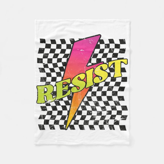 Retro Bold Uppror  Fleecefilt (Framsidan)