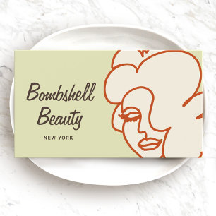 Retro Bombshell Lash Diva Beauty Enhancements Logo Visitkort