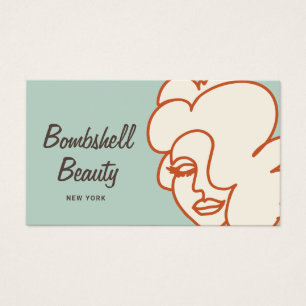 Retro Bombshell Lash Girl Eyelash Extensions Visitkort