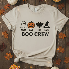 Retro ”Boo Crew” familj passande Halloween T-Shirt