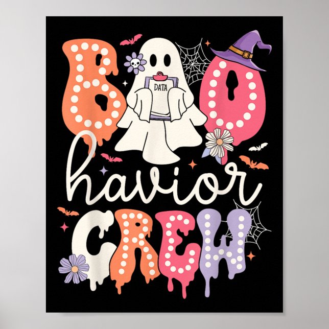 Retro Boo-havior Crew Behavior Analyst Halloween A Poster (Framsidan)