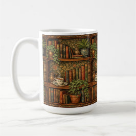 Retro book lover art kaffemugg
