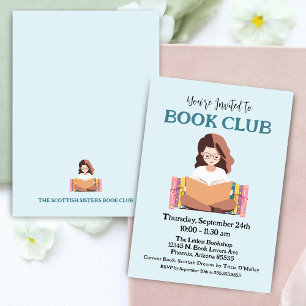 Retro Bookish Bok Klubb Meeting-gruppinbjudan Inbjudningar