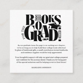 Retro Books For The Grad Graduation Checkerboard Tilläggskort