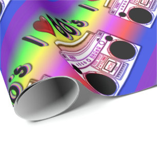 Retro Boombox 80-tal Presentpapper