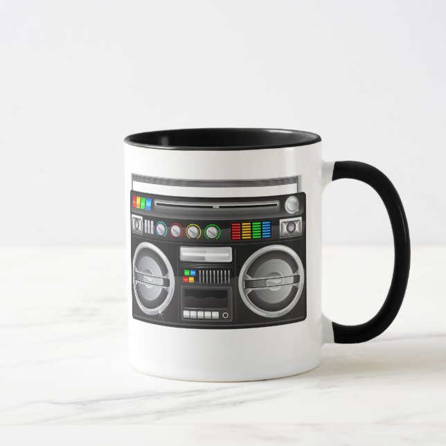 retro boombox ghettoblaster grafik mugg (Höger)