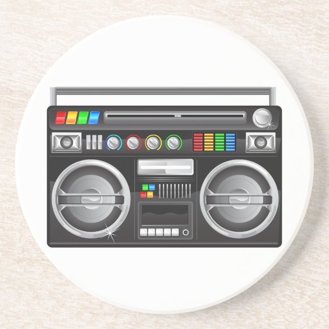 retro boombox ghettoblaster grafik underlägg (Framsidan)