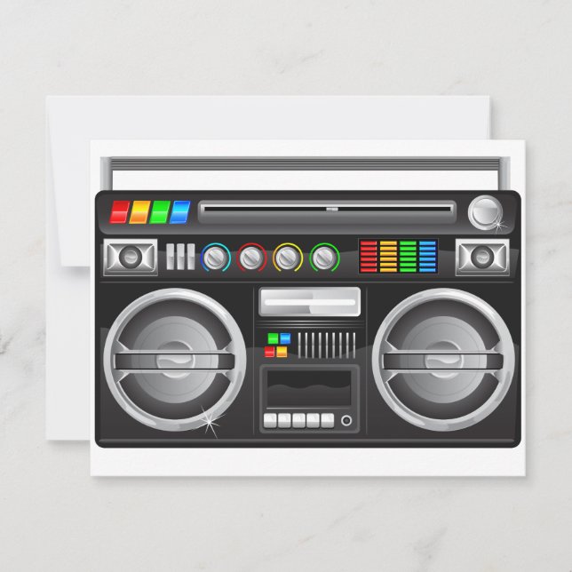 retro boombox ghettoblastergrafik (Framsida)