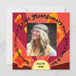 Retro Boomer Hippy Sunrise Foto Birthday